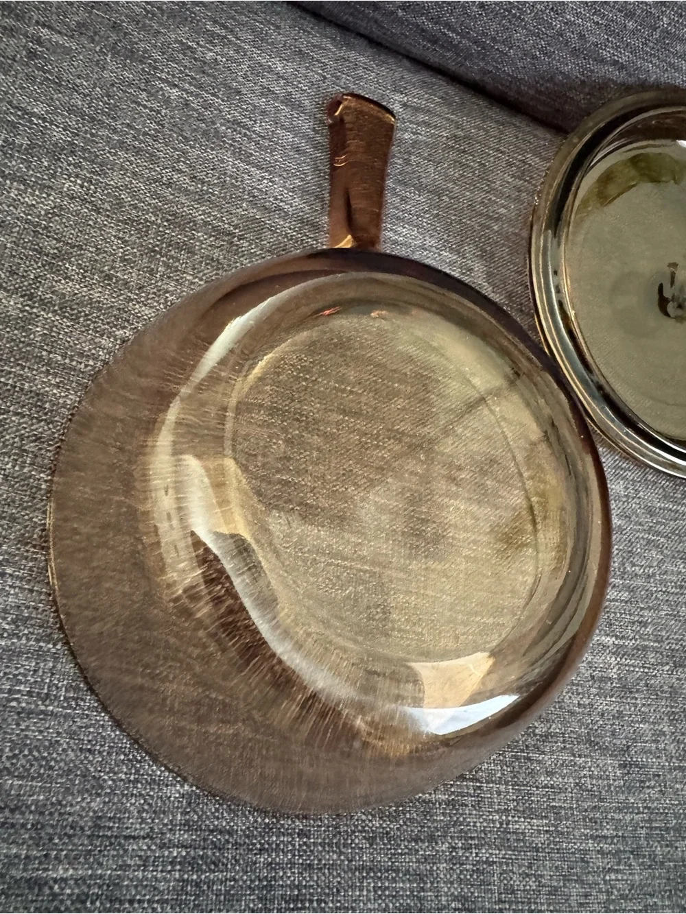 Vtg Corning Vision Saucepan. 0.5L Amber with Lid Pyrex